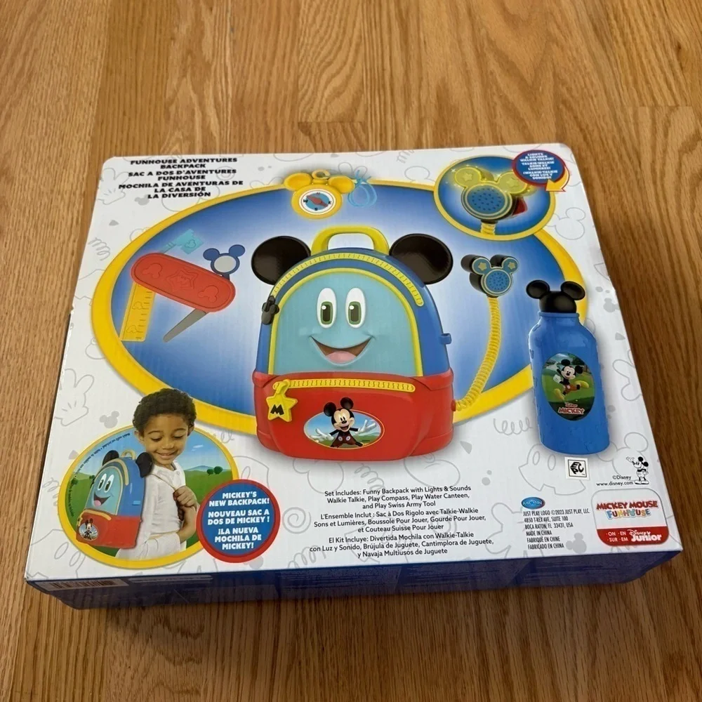 Mickey Mouse Funhouse Adventures Backpack Disney Junior NEW Compass Camping